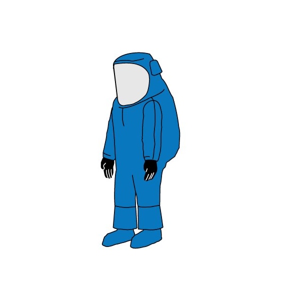 Disposable Training Suit, L/XL, Blue, 6 PK